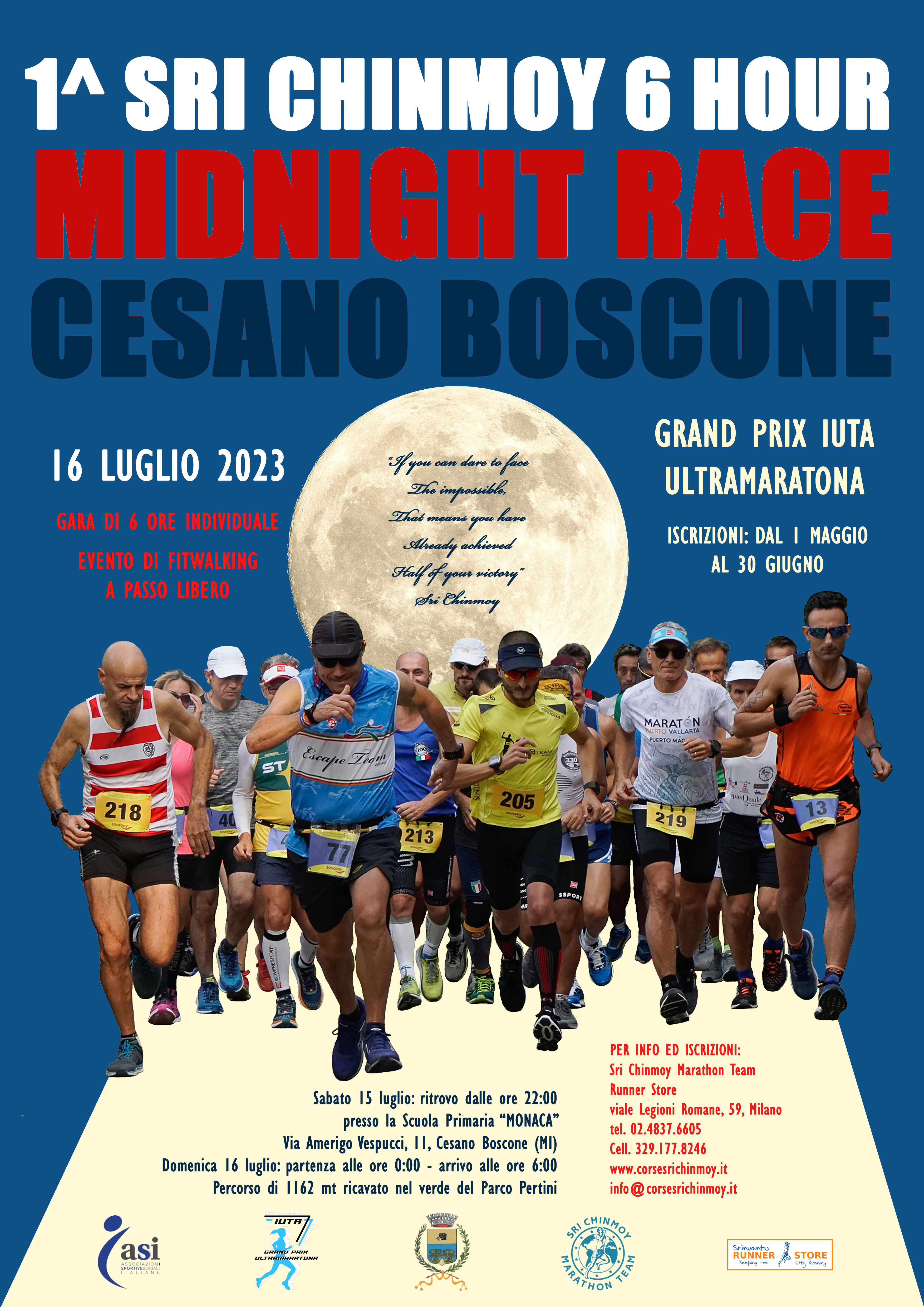 I^ Sri Chinmoy 6 Hour Midnight Race